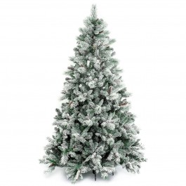 Albero Di Natale Xone Gardena Innevato Con Pigne