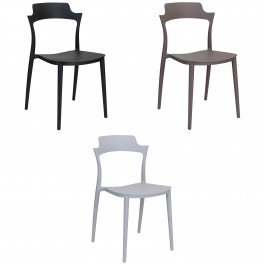 Grigio Chiaro, 1 Pz Totò Piccinni Sedia CORONA in Polipropilene Moderna Design Impilabile Grigio Chiaro, 1 Pz Totò Piccinni Sedia CORONA in Polipropilene Moderna Design Impilabile