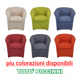 Alta QUALITA' Tessuto Patchwork Giallo Totò Piccinni Poltrona a POZZETTO Design Made in Italy 