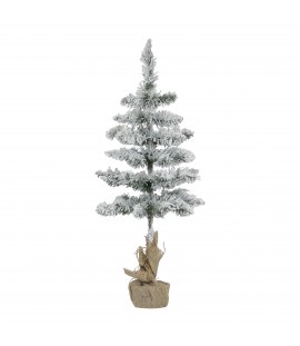 Albero di Natale Pinetto TALLIN Innevato Altezza 75 cm Effetto Neve Realistico con Base in Juta Totò Piccinni