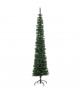 Albero di Natale Slim Artificiale AVORIAZ, Altezza 180 cm Montaggio Veloce, Folto, Super Slim 