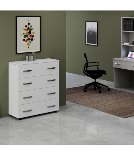 Vista ambientata mobile brandina con giroletto in legno in kit colore "bianco frassino" Totò Piccinni