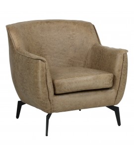 Poltroncina da ingresso in Similpelle imbottita colore Tortora modello Elsa Totò Piccinni