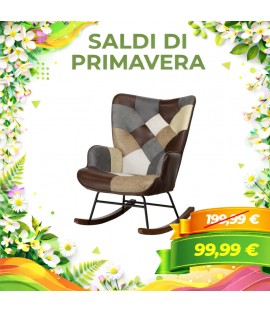 Poltrona Poltroncina a DONDOLO Multicolore Design Patchwork (Touch)