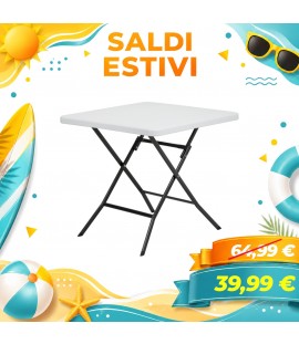 Tavolo PANAMA da Giardino Pieghevole (Bianco)