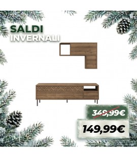 Mobile Porta Tv 144x35 cm in legno - ORFEO (Rovere Antico)