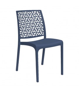 Sedia in Polipropilene colore Blu design impilabile modello Ninfa Totò Piccinni