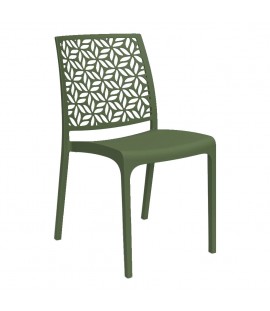 Sedia in Polipropilene colore Verde design impilabile modello Ninfa Totò Piccinni