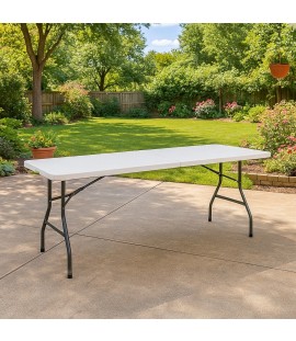 Vista ambientata Tavolo valigetta da giardino per pic-nic 180x75 modello Katia Totò Piccinni