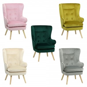 Poltroncine in Velluto SUSAN Classiche comode con Schienale Alto