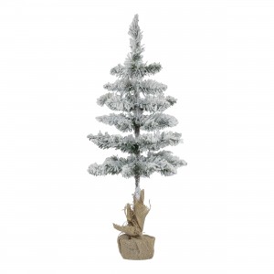 Albero di Natale Pinetto TALLIN Innevato Altezza 75 cm Effetto Neve Realistico con Base in Juta Totò Piccinni