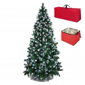 Albero di Natale Artificiale Noel, Punte Innevate e Pigne, Effetto Realistico (300 cm)