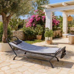 vista ambientata amaca prendisole bali da giardino colore antracite Totò Piccinni