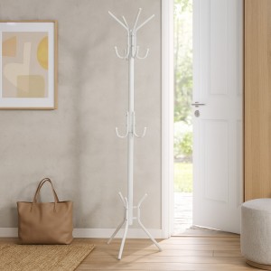 Vista ambientata Appendiabiti colore Bianco con 11 ganci altezza 178 cm modello Zenit Totò Piccinni