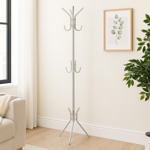 Vista ambientata Appendiabiti colore Panna con 11 ganci altezza 178 cm modello Zenit Totò Piccinni