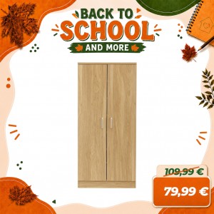 Scarpiera a Mobiletto in Legno 2 Ante e 6 Ripiani Porta Scarpe Art.133 (Frassino)