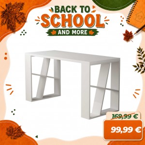 Scrivania RICHARD da Ufficio in Legno 137x60x75H (Bianco)