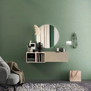 Vista ambientata Consolle Sospesa 124x29x28h in legno colore "argilla - cashmere" modello Modula Totò Piccinni