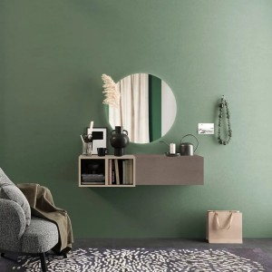 Vista ambientata Consolle Sospesa 124x29x28h in legno colore "bronzo - argilla" modello Modula Totò Piccinni