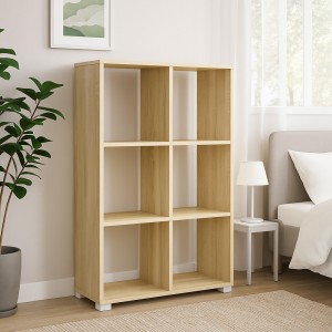 Libreria Scaffale in Legno dal Design Moderno | 6 scomparti 