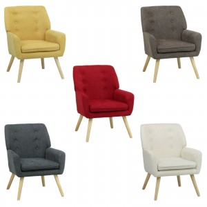 Poltroncine da Camera LIVIA in Tessuto Imbottite