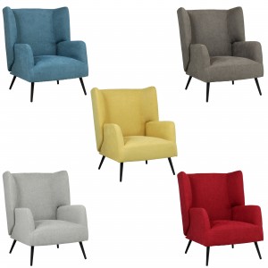 Poltroncine ARIEL in Tessuto con Gambe in Metallo