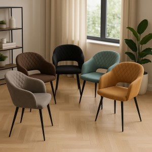 Copertina ambientata poltroncina in similpelle imbottita modello Dalia Totò Piccinni