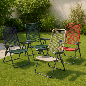 copertina sdraio cordonate con braccioli e reclinabili 5 posizioni modello Lipari Totò Piccinni