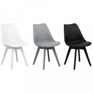 Sedia in Polipropilene con gambe in plastica e con cuscino modello Futura Totò Piccinni