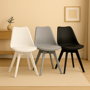 Sedia in Polipropilene con gambe in plastica e con cuscino modello Futura Totò Piccinni