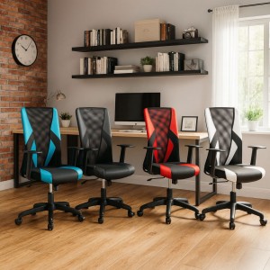 sedia da ufficio girevole con altezza regolabile 4 colorazioni