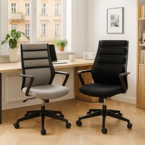 Sedie Ufficio STRIPE Girevoli 360° Altezza Regolabile e Basculante Ergonomica 