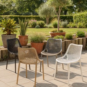 Sedie in Plastica da Giardino in Polipropilene Intrecciato - SEDIA LOREN