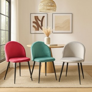 Poltroncine OLIMPIA in Velluto con Gambe in Metallo