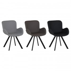 poltroncine in similpelle con gambe in metallo 3 colorazioni