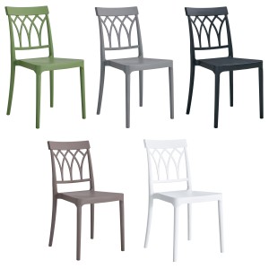 Sedie CASTLE in Polipropilene in Fibra di Vetro Design Impilabile