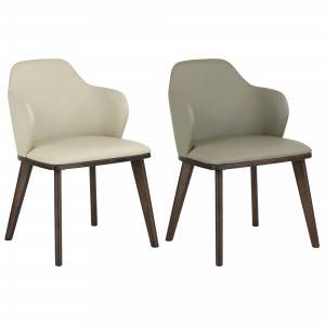 poltroncina in similpelle imbottita con gambe in legno 2 colorazioni