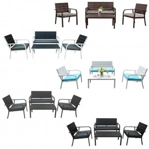 set da giardino divano 2 poltrone e tavolino