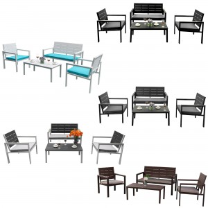 set da giardino divano 2 poltrone e tavolino