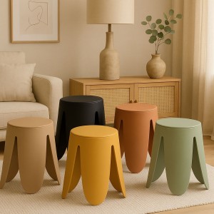 Copertina sgabelli in plastica da ingresso con seduta in similpelle