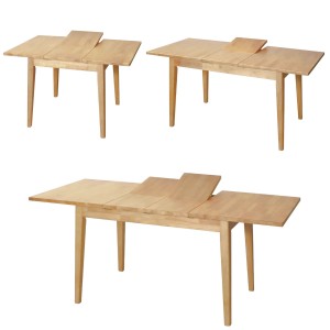 Copertina tavoli in legno massello rovere naturale allungabili modello Maddalena Totò Piccinni