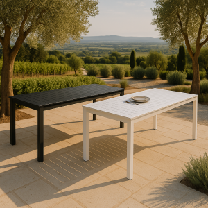 Tavoli allungabili in alluminio 200/300x100 modello Linosa Totò Piccinni