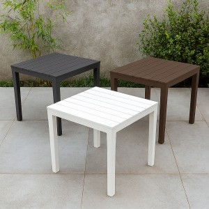 Tavolo da esterno in polipropilene quadrato