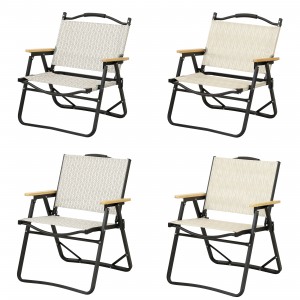 sedia sdraio con struttura in alluminio e braccioli in legno