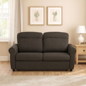 Vista ambientata Divano 2 Posti in Tessuto colore Cenere Sfoderabile made in italy modello Luna Totò Piccinni