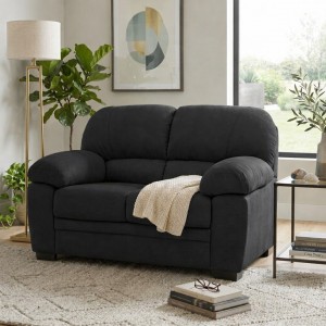 Vista ambientata Divano 2 Posti in Tessuto colore Antracite con braccioli modello Sarah Totò Piccinni