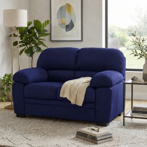Vista ambientata Divano 2 Posti in Tessuto colore Blu con braccioli modello Sarah Totò Piccinni