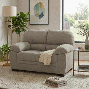 Vista ambientata Divano 2 Posti in Tessuto colore Cappuccino con braccioli modello Sarah Totò Piccinni