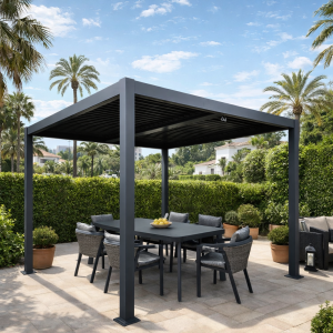 gazebo pergola completamente in alluminio mod ombra lux 3x3 totò piccinni
