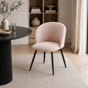 Vista ambientata Poltrona in Tessuto colore Grigio con struttura i metallo modello Bouclè Totò Piccinni